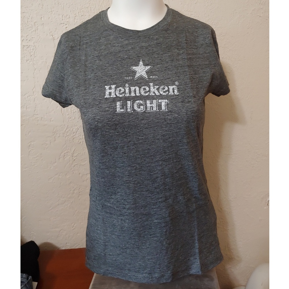 Gray Heineken Lite promo tee